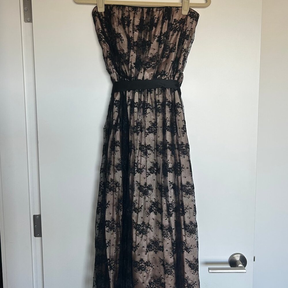 Vintage Strapless Lace Dress